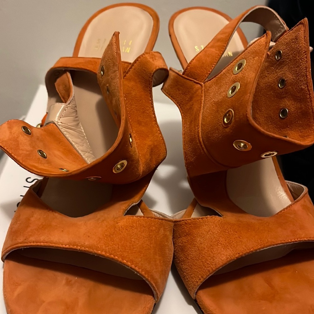 Orange suede
